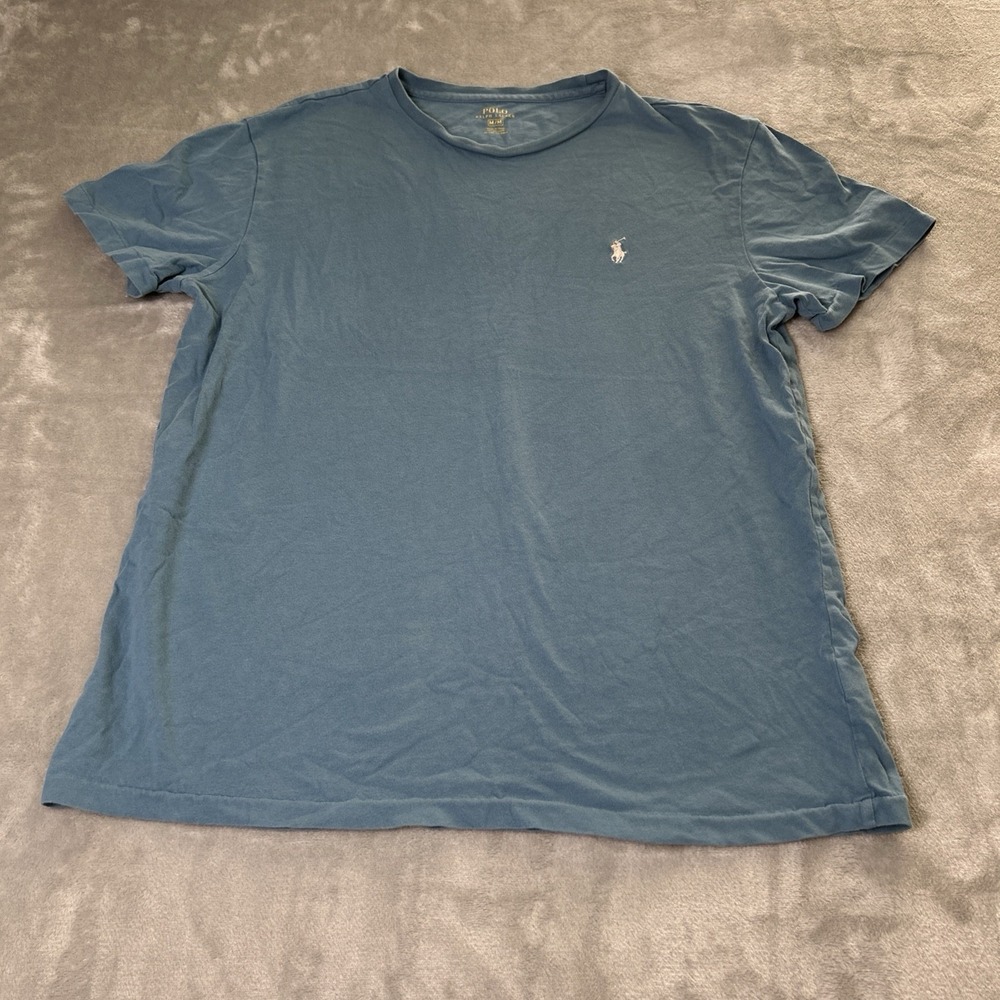 Polo Ralph Lauren Heather Blue Men's Cotton Tee Shirt Medium Pony Logo